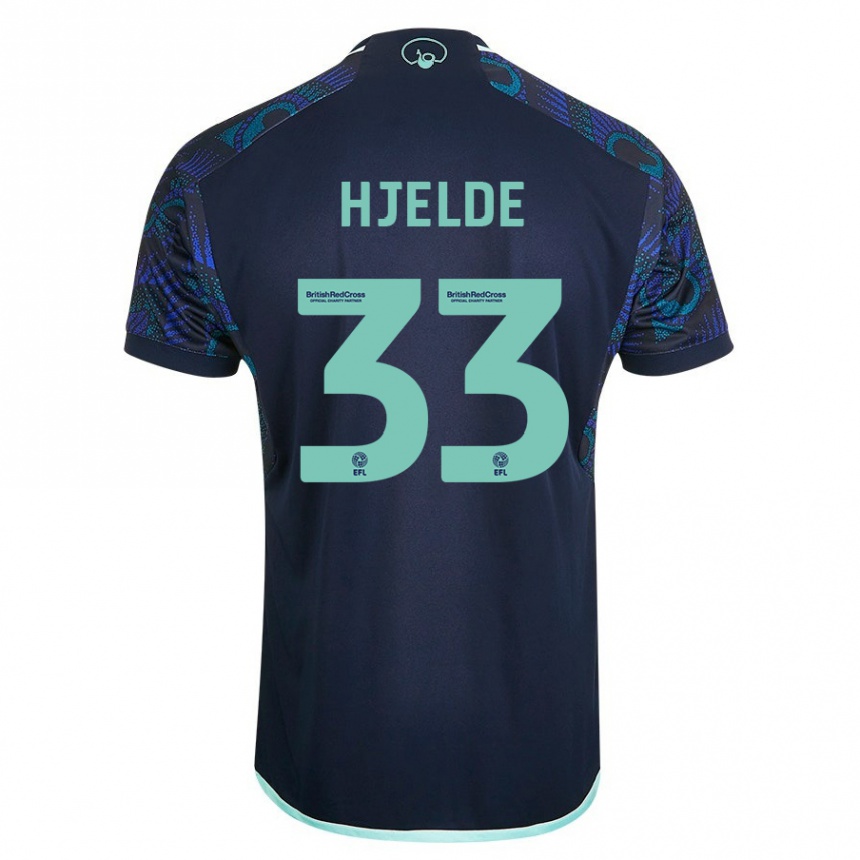 Kids Football Leo Fuhr Hjelde #33 Blue Away Jersey 2023/24 T-Shirt Canada