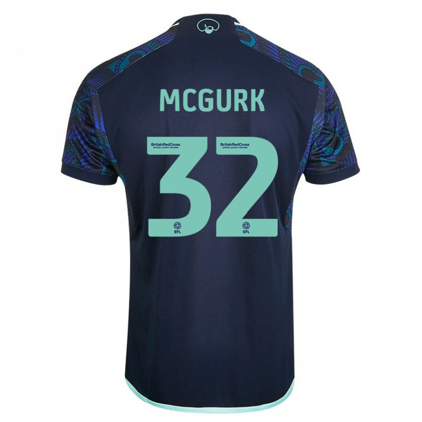 Kids Football Sean Mcgurk #32 Blue Away Jersey 2023/24 T-Shirt Canada