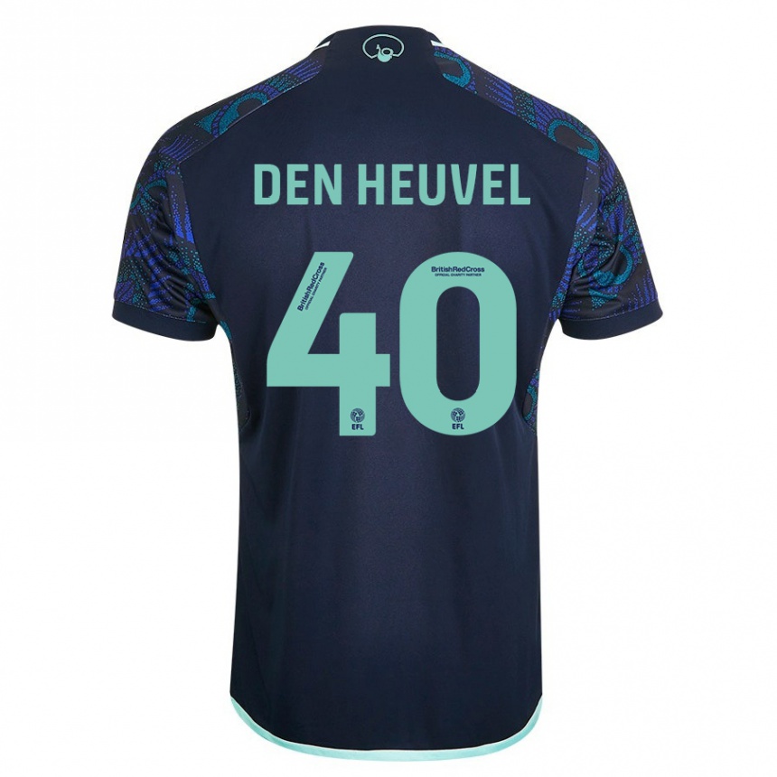 Kids Football Dani Van Den Heuvel #40 Blue Away Jersey 2023/24 T-Shirt Canada