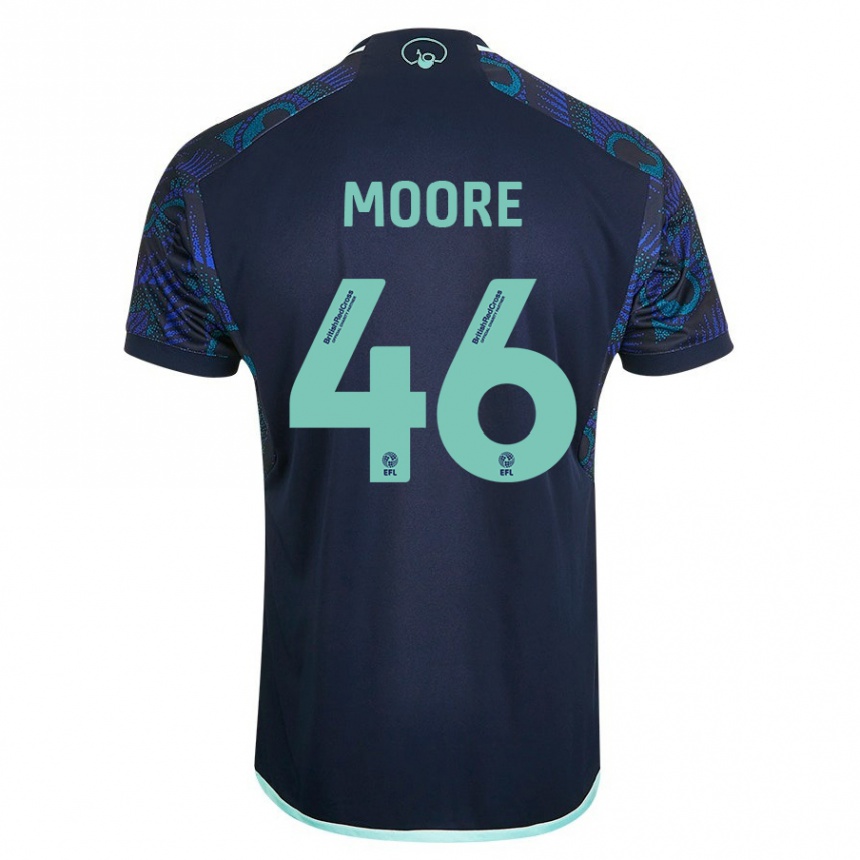 Enfant Football Maillot Kris Moore #46 Bleu Tenues Extérieur 2023/24 Canada