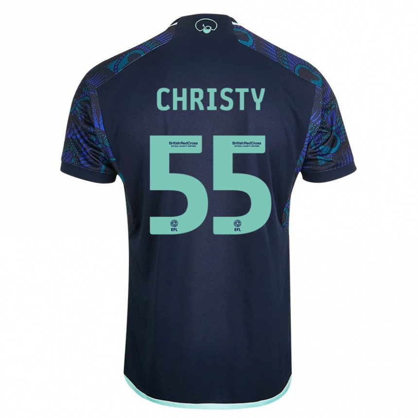 Kids Football Harry Christy #55 Blue Away Jersey 2023/24 T-Shirt Canada