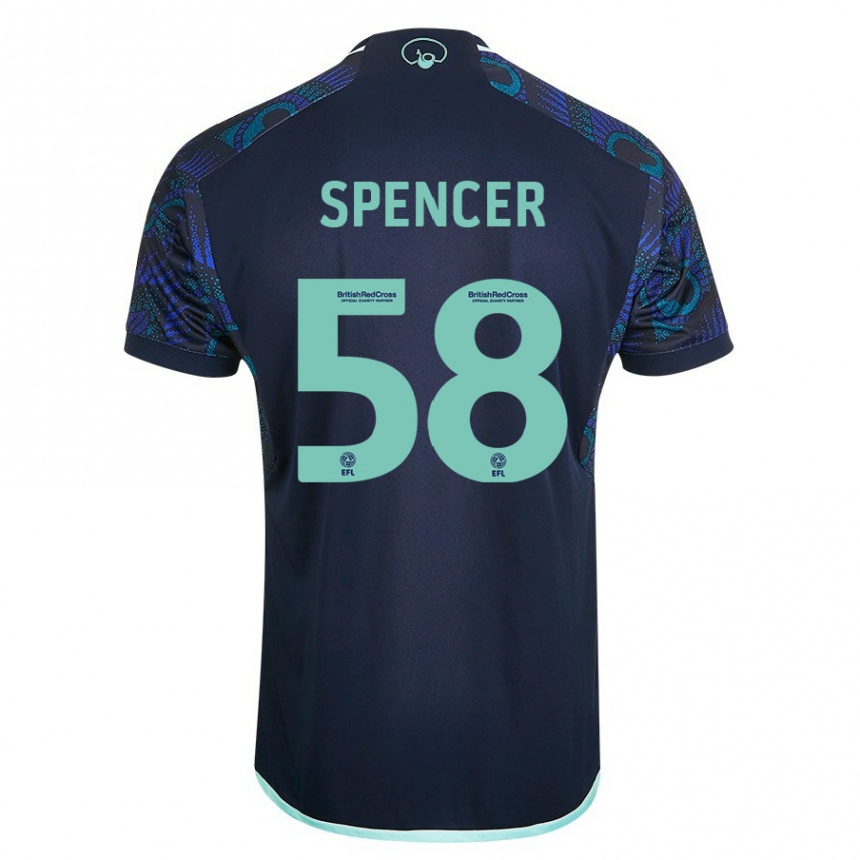 Enfant Football Maillot Morten Spencer #58 Bleu Tenues Extérieur 2023/24 Canada