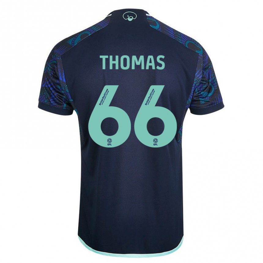 Kids Football Luca Thomas #66 Blue Away Jersey 2023/24 T-Shirt Canada