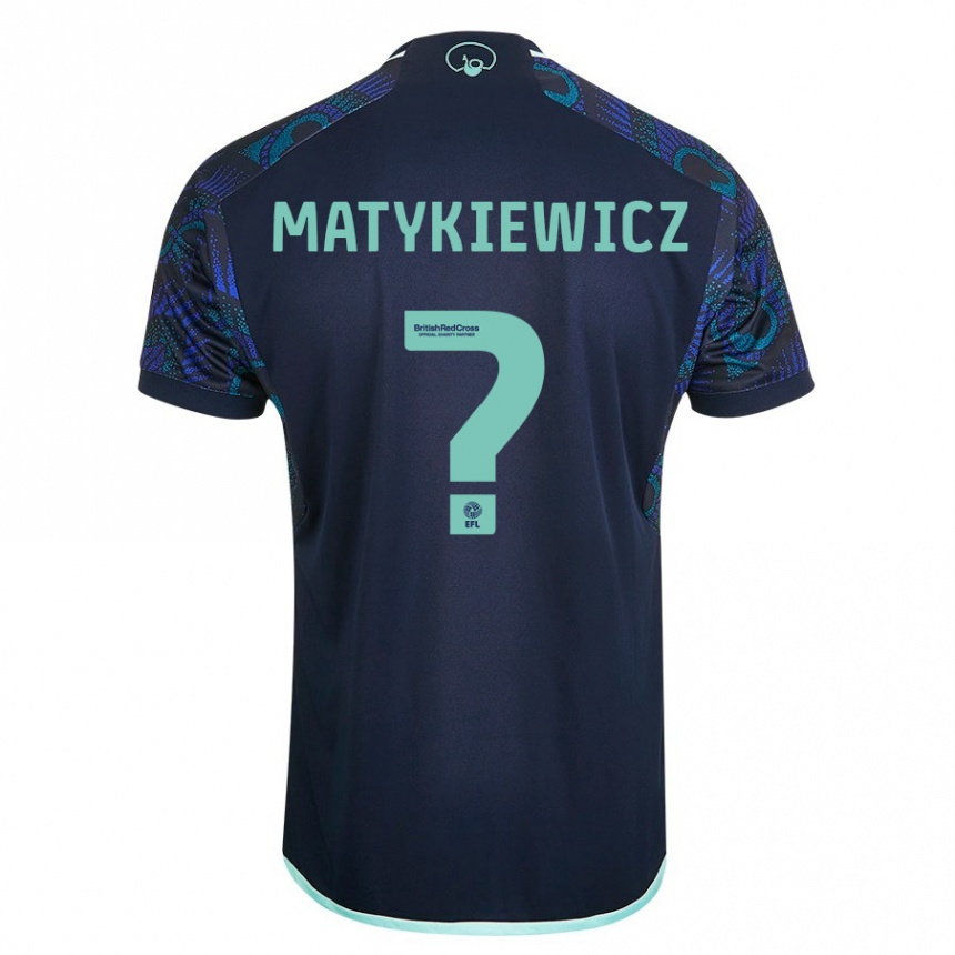 Kids Football Luke Matykiewicz #0 Blue Away Jersey 2023/24 T-Shirt Canada