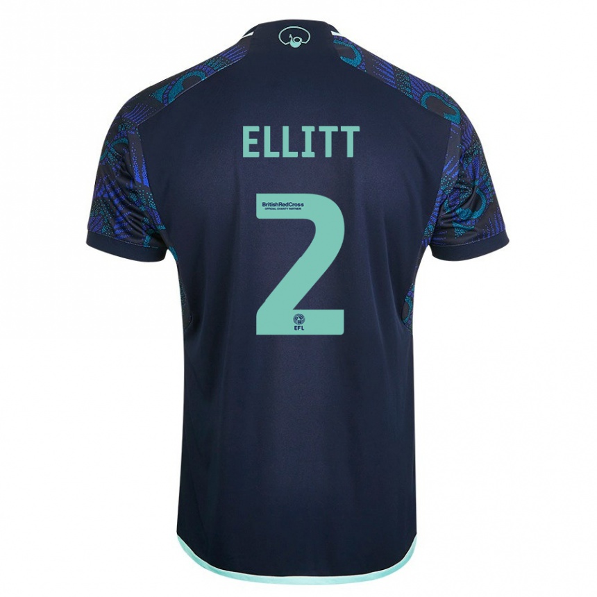 Kids Football Izzy Ellitt #2 Blue Away Jersey 2023/24 T-Shirt Canada