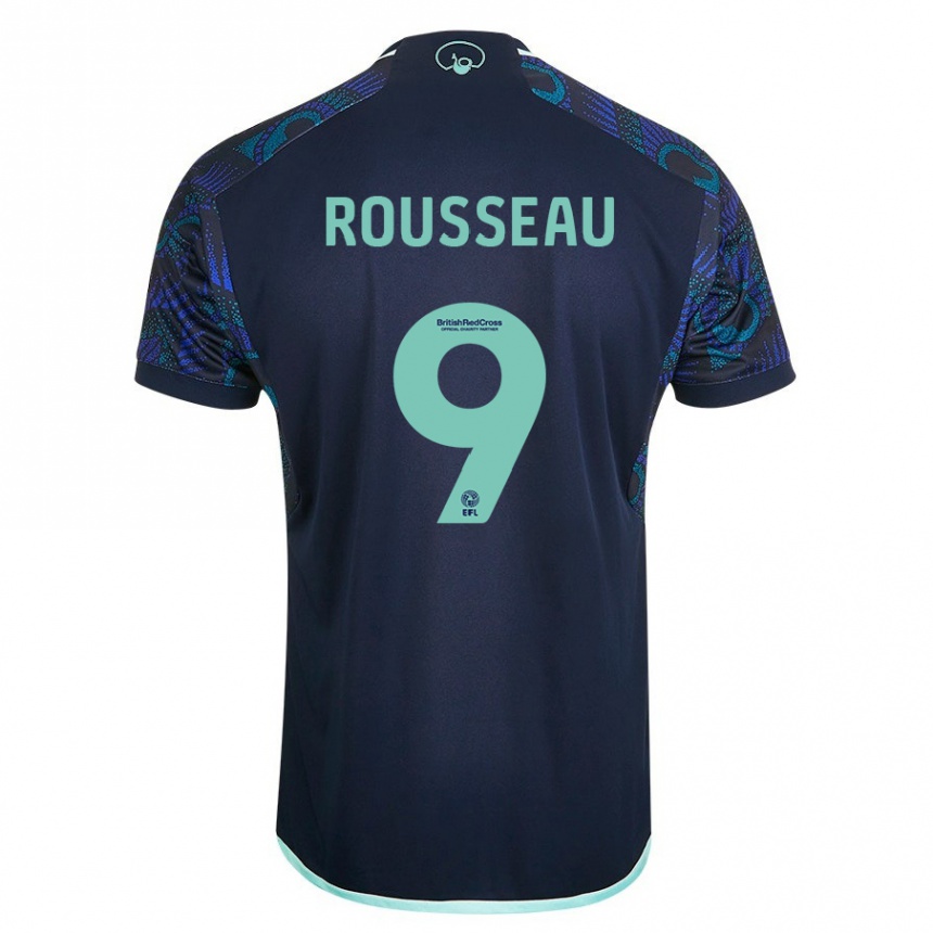 Kids Football Jess Rousseau #9 Blue Away Jersey 2023/24 T-Shirt Canada