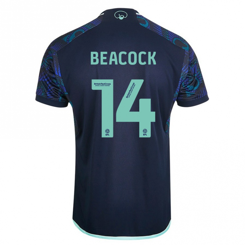 Kids Football Molly Beacock #14 Blue Away Jersey 2023/24 T-Shirt Canada