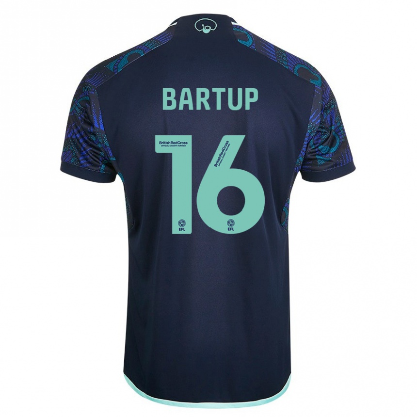 Kids Football Laura Bartup #16 Blue Away Jersey 2023/24 T-Shirt Canada