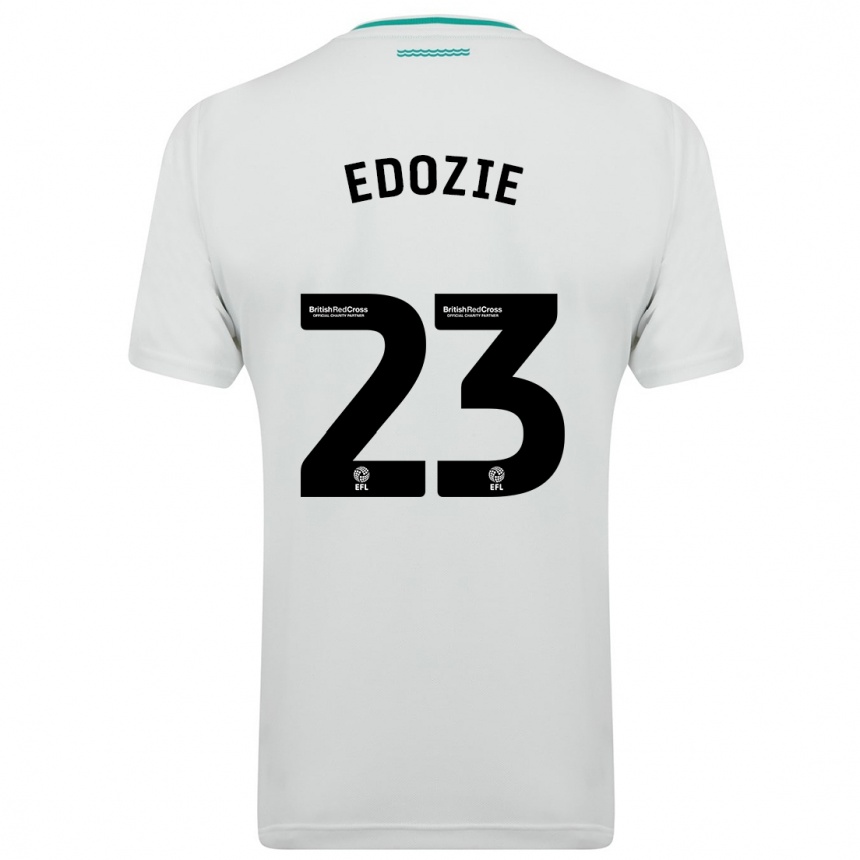 Kids Football Samuel Edozie #23 White Away Jersey 2023/24 T-Shirt Canada