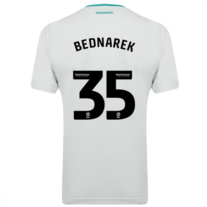 Enfant Football Maillot Jan Bednarek #35 Blanc Tenues Extérieur 2023/24 Canada