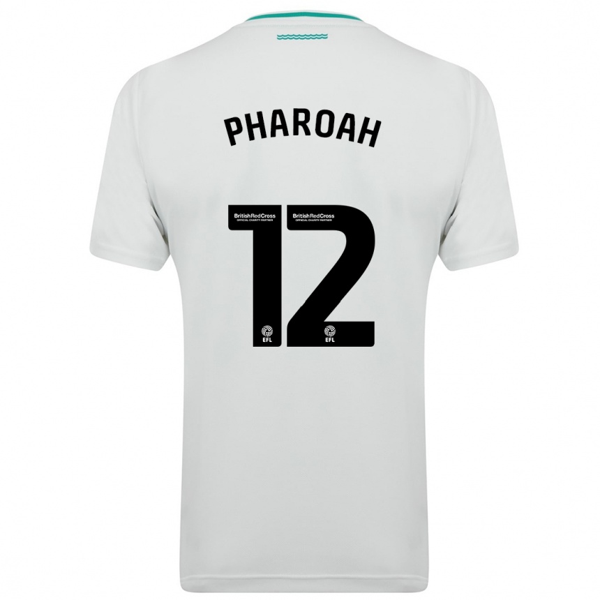 Kids Football Sophia Pharoah #12 White Away Jersey 2023/24 T-Shirt Canada