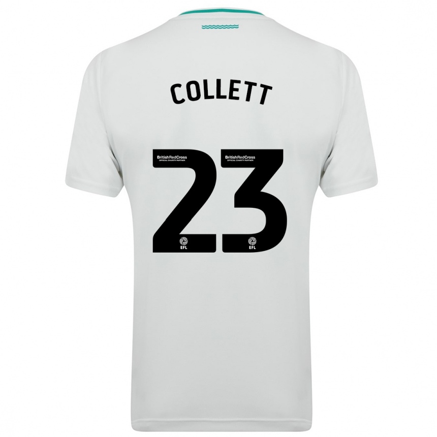 Kids Football Megan Collett #23 White Away Jersey 2023/24 T-Shirt Canada