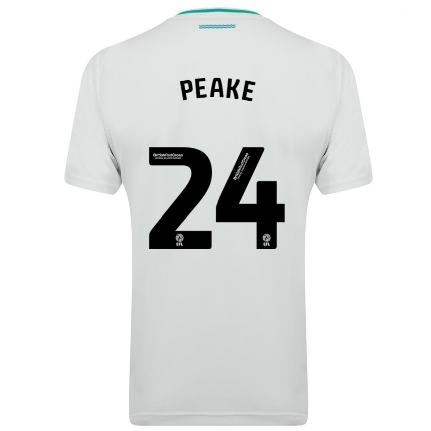 Enfant Football Maillot Paige Peake #24 Blanc Tenues Extérieur 2023/24 Canada