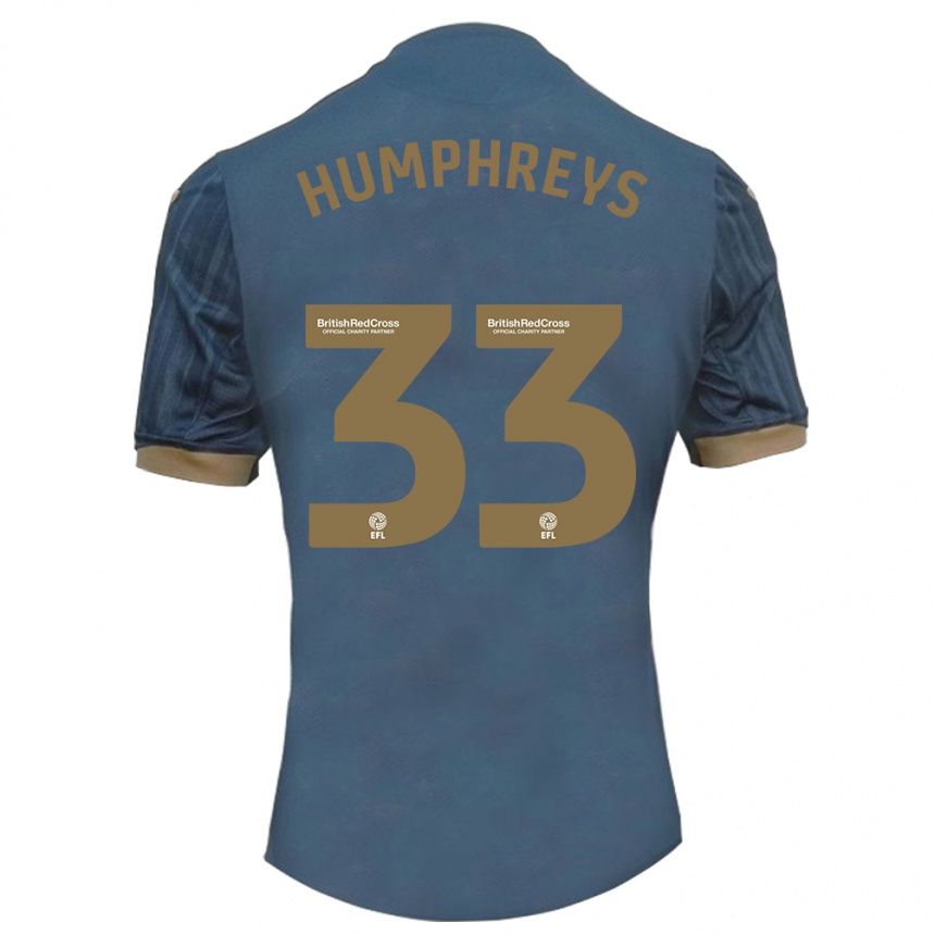 Enfant Football Maillot Bashir Humphreys #33 Sarcelle Foncée Tenues Extérieur 2023/24 Canada