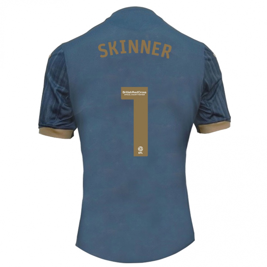 Enfant Football Maillot Claire Skinner #1 Sarcelle Foncée Tenues Extérieur 2023/24 Canada