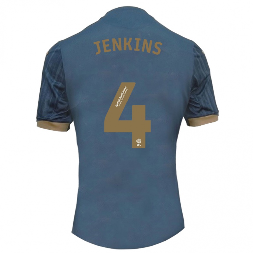 Enfant Football Maillot Shaunna Jenkins #4 Sarcelle Foncée Tenues Extérieur 2023/24 Canada