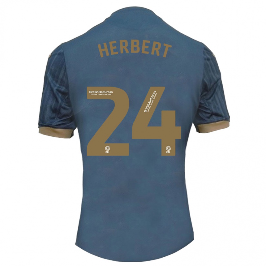 Enfant Football Maillot Chelsea Herbert #24 Sarcelle Foncée Tenues Extérieur 2023/24 Canada