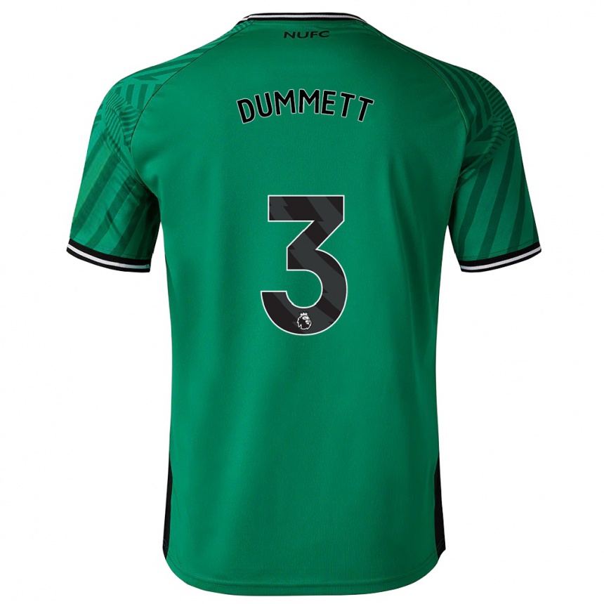 Kids Football Paul Dummett #3 Green Away Jersey 2023/24 T-Shirt Canada