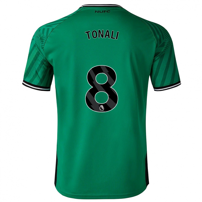 Kids Football Sandro Tonali #8 Green Away Jersey 2023/24 T-Shirt Canada