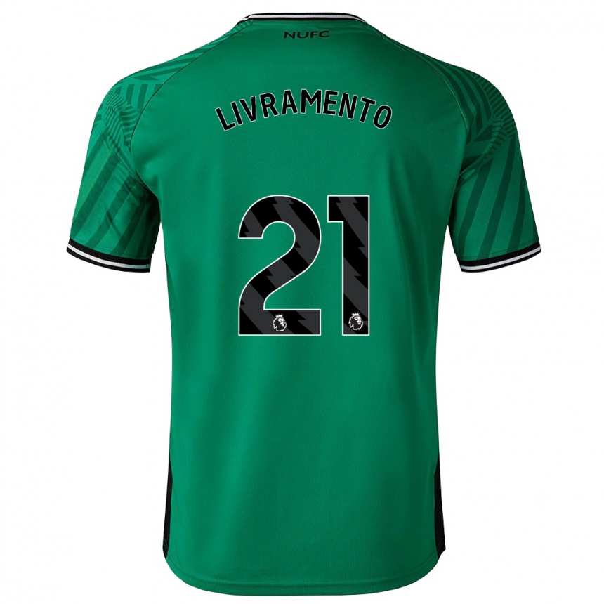 Kids Football Tino Livramento #21 Green Away Jersey 2023/24 T-Shirt Canada