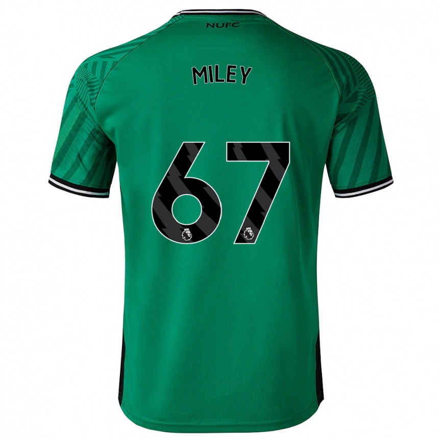 Kids Football Lewis Miley #67 Green Away Jersey 2023/24 T-Shirt Canada