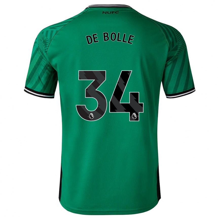 Kids Football Lucas De Bolle #34 Green Away Jersey 2023/24 T-Shirt Canada