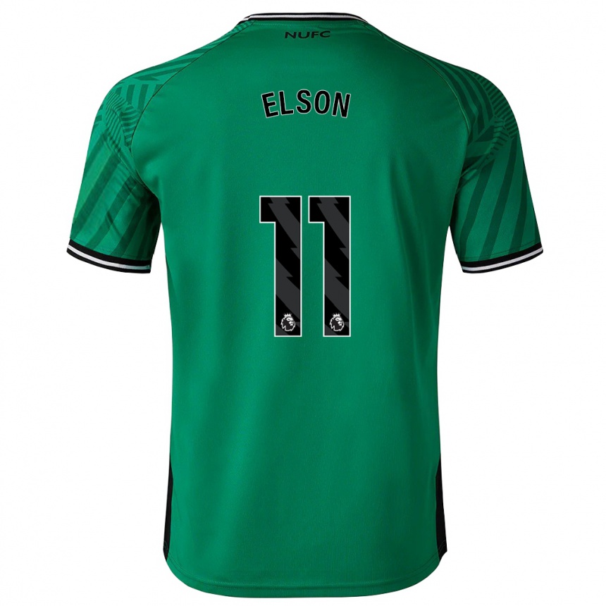 Kids Football Kacie Elson #11 Green Away Jersey 2023/24 T-Shirt Canada