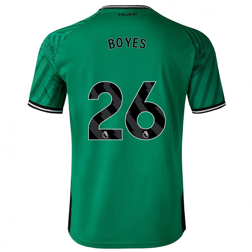 Kids Football Grace Boyes #26 Green Away Jersey 2023/24 T-Shirt Canada