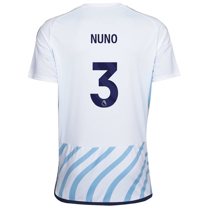 Enfant Football Maillot Nuno Tavares #3 Blanc Bleu Tenues Extérieur 2023/24 Canada