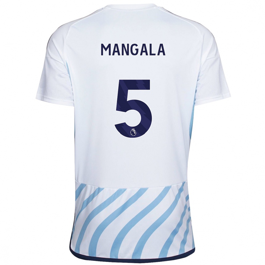 Enfant Football Maillot Orel Mangala #5 Blanc Bleu Tenues Extérieur 2023/24 Canada