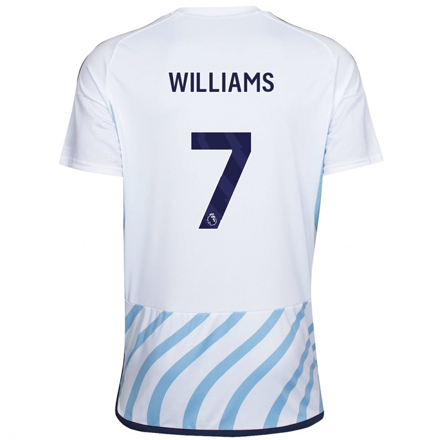 Kids Football Neco Williams #7 White Blue Away Jersey 2023/24 T-Shirt Canada