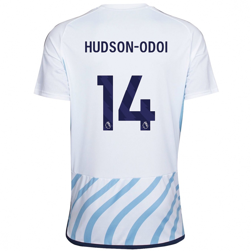 Enfant Football Maillot Callum Hudson-Odoi #14 Blanc Bleu Tenues Extérieur 2023/24 Canada