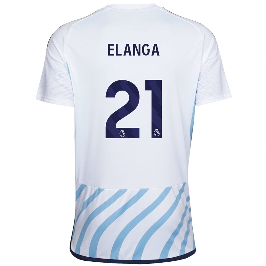 Enfant Football Maillot Anthony Elanga #21 Blanc Bleu Tenues Extérieur 2023/24 Canada