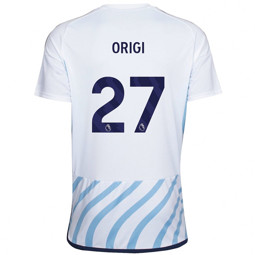 Kids Football Divock Origi #27 White Blue Away Jersey 2023/24 T-Shirt Canada