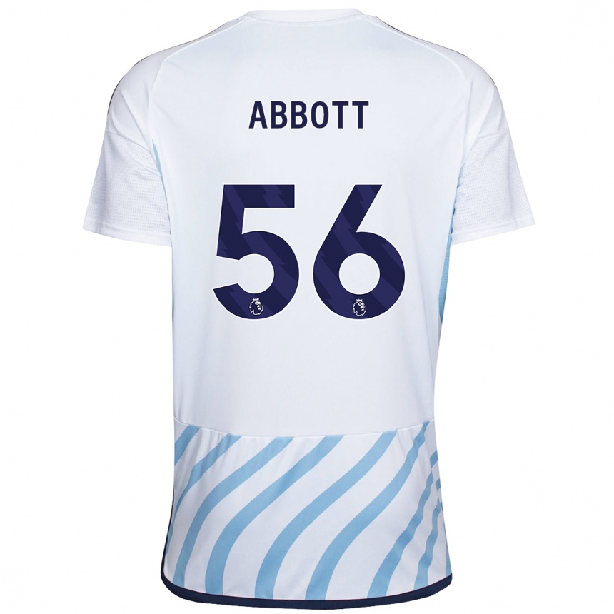 Kids Football Zach Abbott #56 White Blue Away Jersey 2023/24 T-Shirt Canada