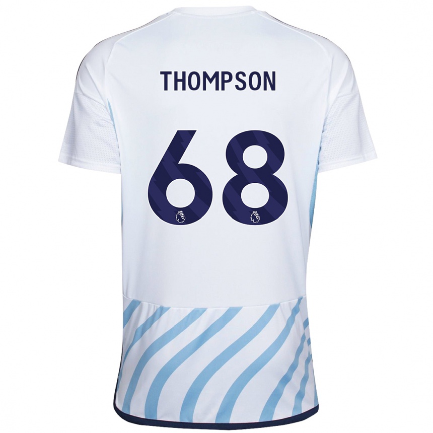 Enfant Football Maillot Jack Thompson #68 Blanc Bleu Tenues Extérieur 2023/24 Canada