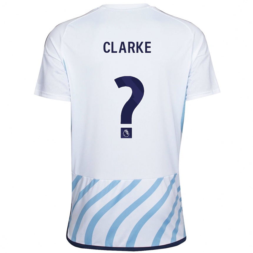 Enfant Football Maillot Kristian Clarke #0 Blanc Bleu Tenues Extérieur 2023/24 Canada