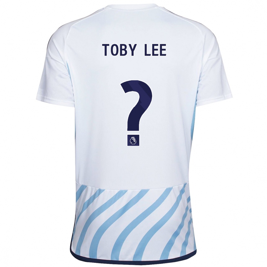 Enfant Football Maillot Toby Lee #0 Blanc Bleu Tenues Extérieur 2023/24 Canada