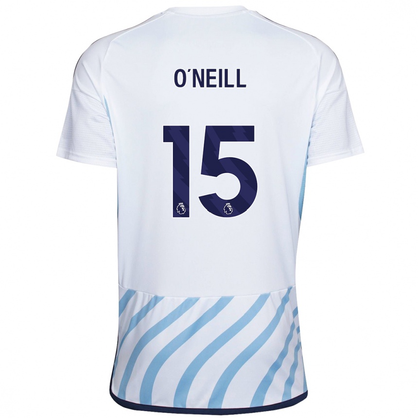 Kids Football Laura-Jayne O'neill #15 White Blue Away Jersey 2023/24 T-Shirt Canada