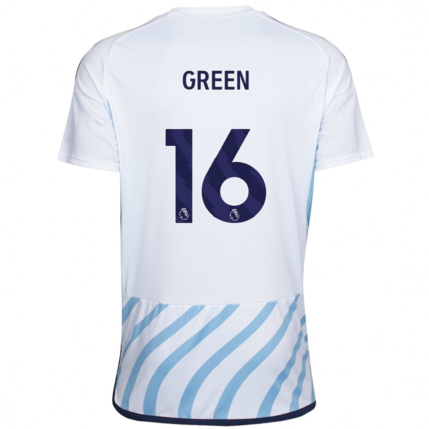 Kids Football Mollie Green #16 White Blue Away Jersey 2023/24 T-Shirt Canada