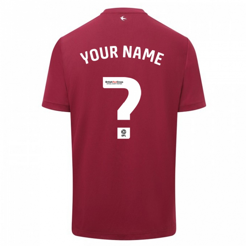 Kids Football Your Name #0 Red Away Jersey 2023/24 T-Shirt Canada