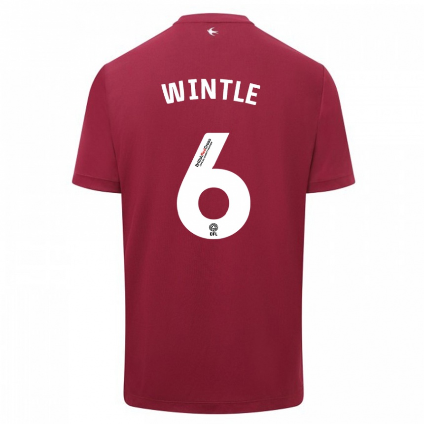 Kids Football Ryan Wintle #6 Red Away Jersey 2023/24 T-Shirt Canada