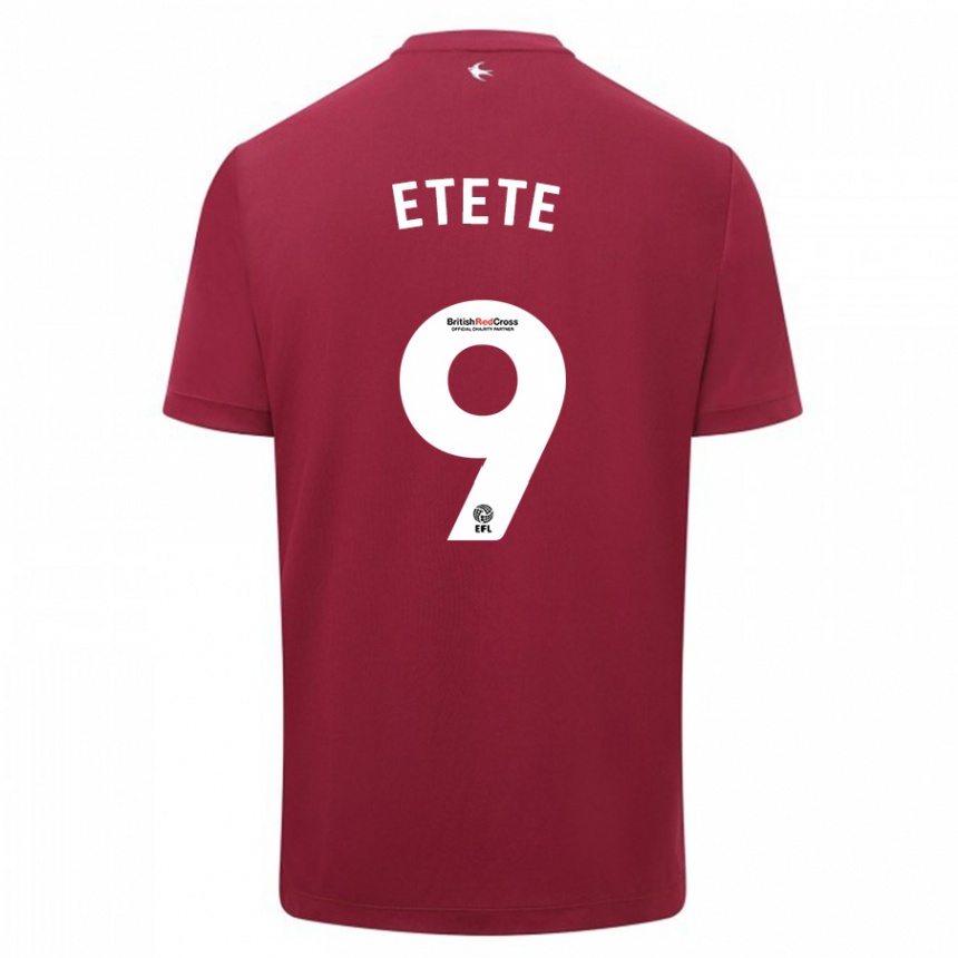 Kids Football Kion Etete #9 Red Away Jersey 2023/24 T-Shirt Canada