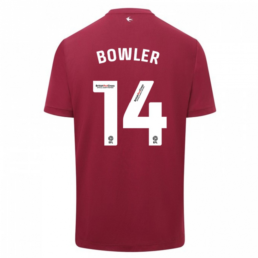 Kids Football Josh Bowler #14 Red Away Jersey 2023/24 T-Shirt Canada