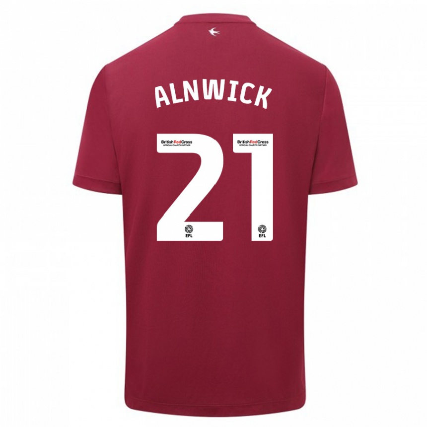 Kids Football Jak Alnwick #21 Red Away Jersey 2023/24 T-Shirt Canada