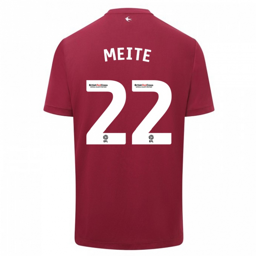 Kids Football Yakou Méïté #22 Red Away Jersey 2023/24 T-Shirt Canada