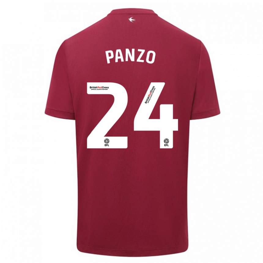 Kids Football Jonathan Panzo #24 Red Away Jersey 2023/24 T-Shirt Canada