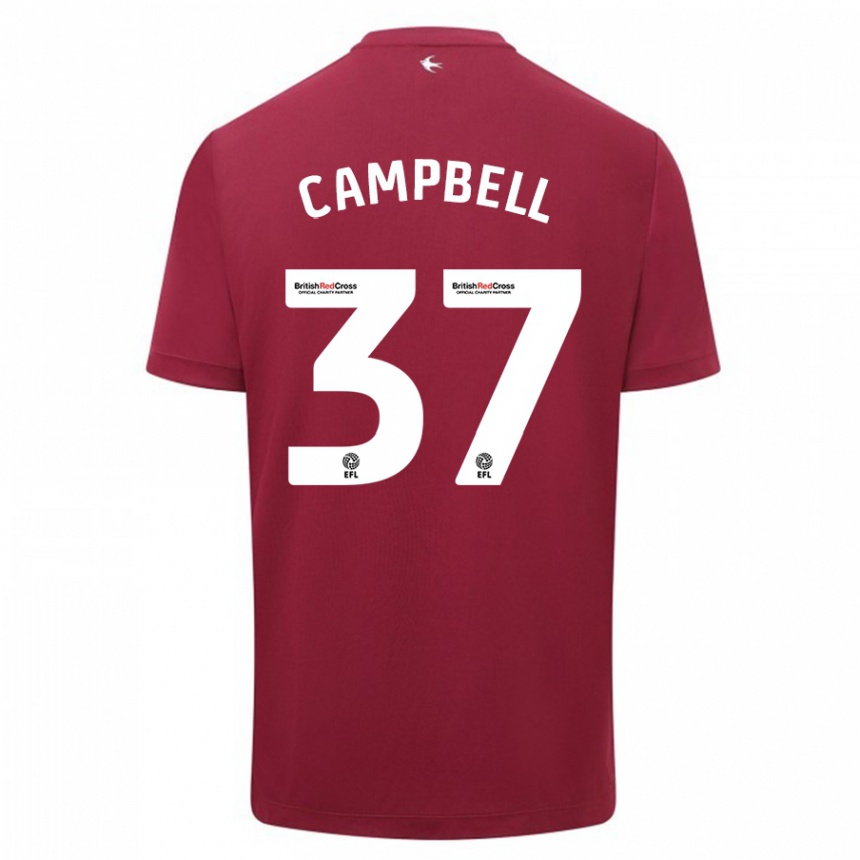 Kids Football Vontae Daley-Campbell #37 Red Away Jersey 2023/24 T-Shirt Canada