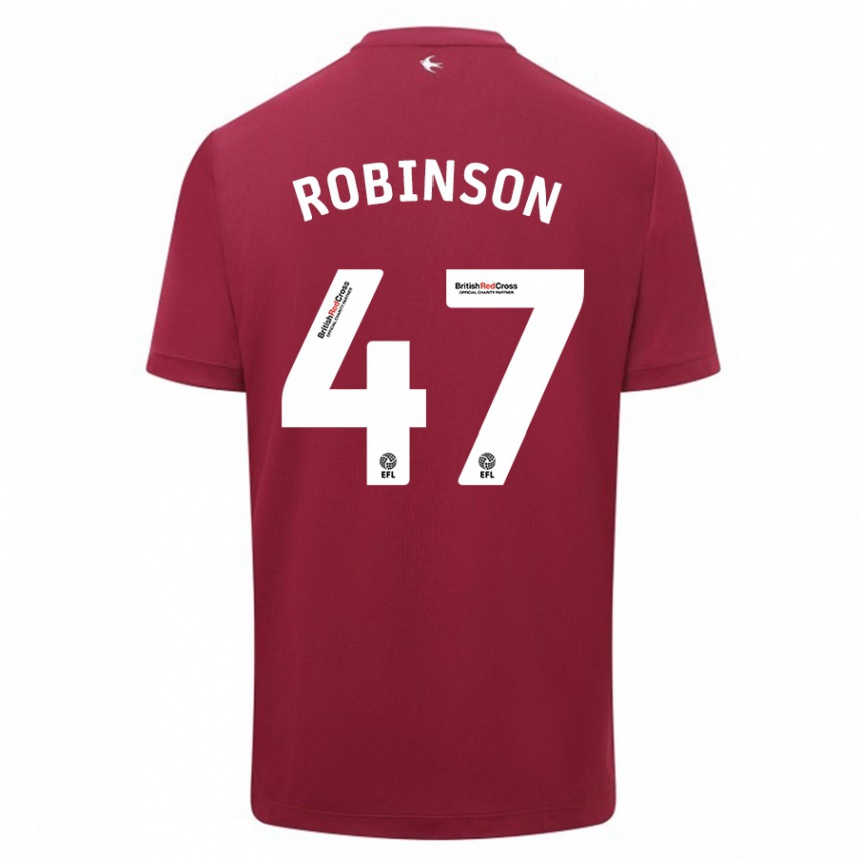 Kids Football Callum Robinson #47 Red Away Jersey 2023/24 T-Shirt Canada