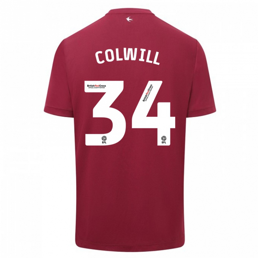 Kids Football Joel Colwill #34 Red Away Jersey 2023/24 T-Shirt Canada